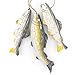 9" Vintage Antique Finished Wood Three Sea Fish Wall Hanging Home Ornament