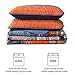WONGS BEDDING Boho Fall Queen Quilt Set, Blue and Orange Bohemian Queen Quilt Bedding Set, Lightweight Microfiber Bed Decor Bedspread for All Season 96