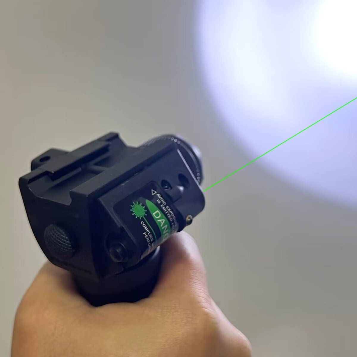 600 Lumen Tacatical Flashlight GreenLaser Sight Combo, Hunting Laser Sight for Rifle with Picatinny Rail Mount, Laser Class IIIA, 5mW, LL4
