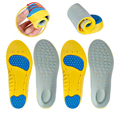 Professional Sports Insoles (2 Pairs) Relieve Plantar Fasciitis Heel Spurs & Foot Pain