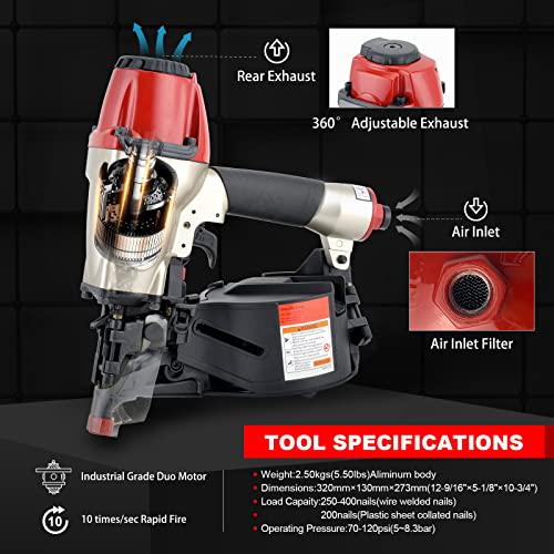 CREWTOWER CN565B Coil Siding Nailer