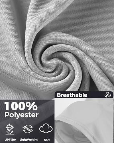 Roadbox Men's UPF 50+ UV Sun Protection Shirts, 1/4 Zip Athletic Pullover Long Sleeve, Running Fishing Rash Guard T-Shirt4