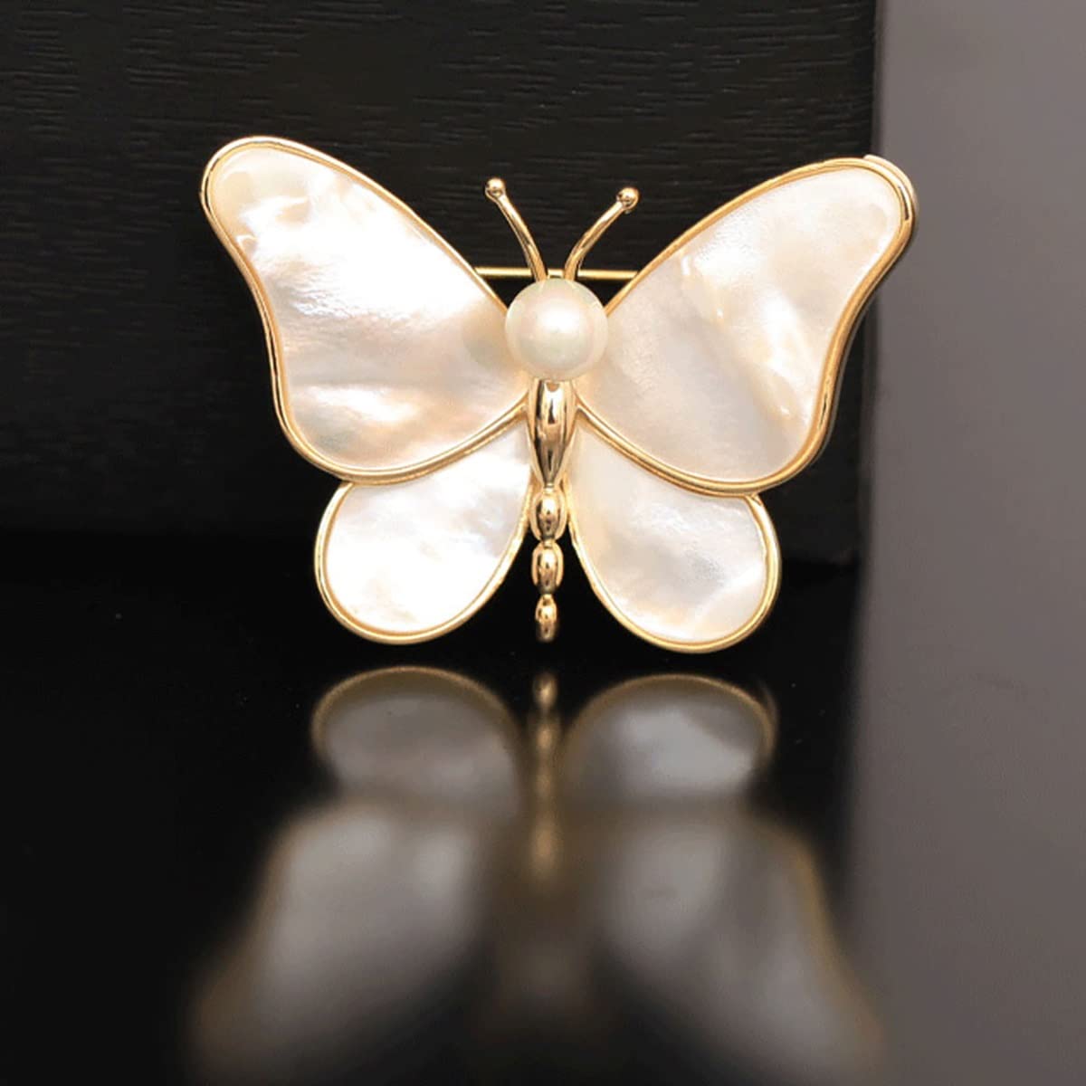 Broche Papillon Wendalern En Alliage Et Perle - Bijou Élégant Pour Femmes Et Filles