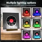 Woodoulogy Now Support d'enregistrement en vinyle jouant, Support de l'album en bois lumineux avec panneau acrylique, multicolore LED Maintenant Spinning hip hop disque rack en bois,LP Cadeau d'accessoires de lecteur d'enregistrement