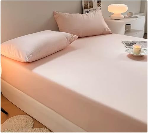 Miniatura 9 de GXFWJD 3 Piece Set King Fitted Sheet with Elastic Bottom Sheet and 2 Pillowcases All Around Shrinkage and Fade Resistant Fits Mattress Upto 12