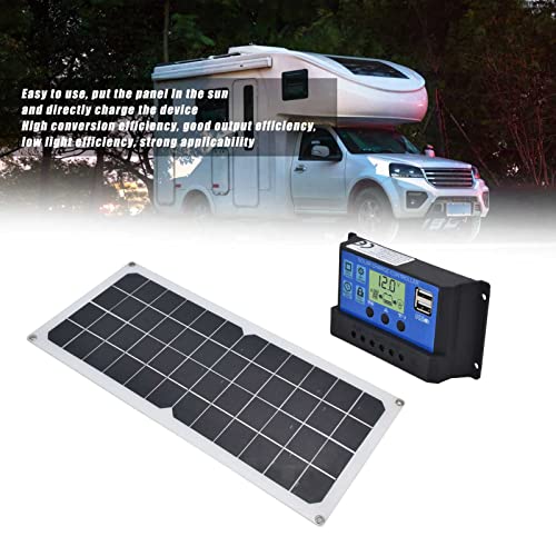 Kit de painel solar de 10 W, carregador de bateria solar portátil e mantenedor com controlador 10A + exaustor… - Imagem 3