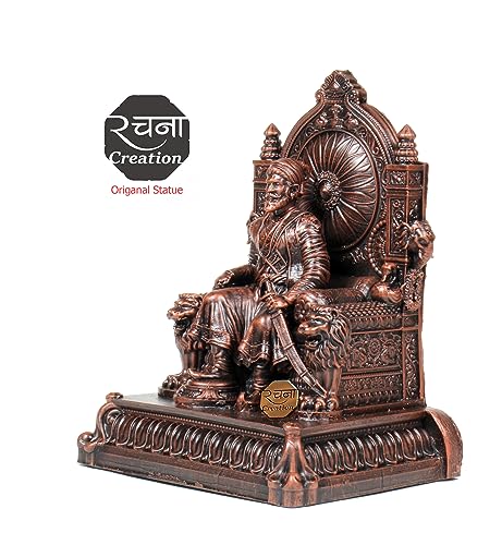 Estatua Chhatrapati Shivaji Maharaj 5 pulg para decoración miniatura 3