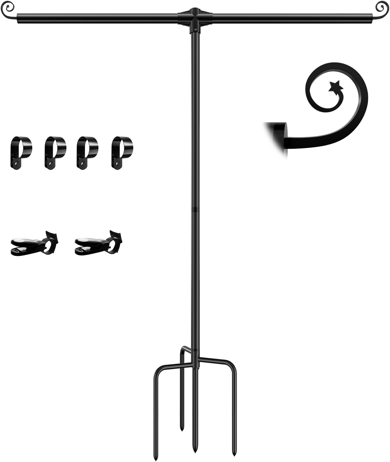 Amazon.com : IIOPE Garden Flag Stand,3/4 Inch Extra Thick Heavy Duty ...