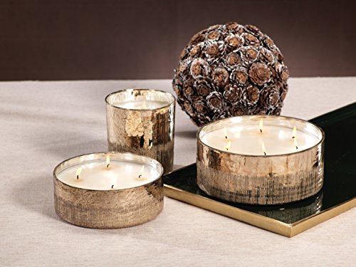 4 Wick Candle Jar, Antique Gold, Siberian Fir Scent #TOP1