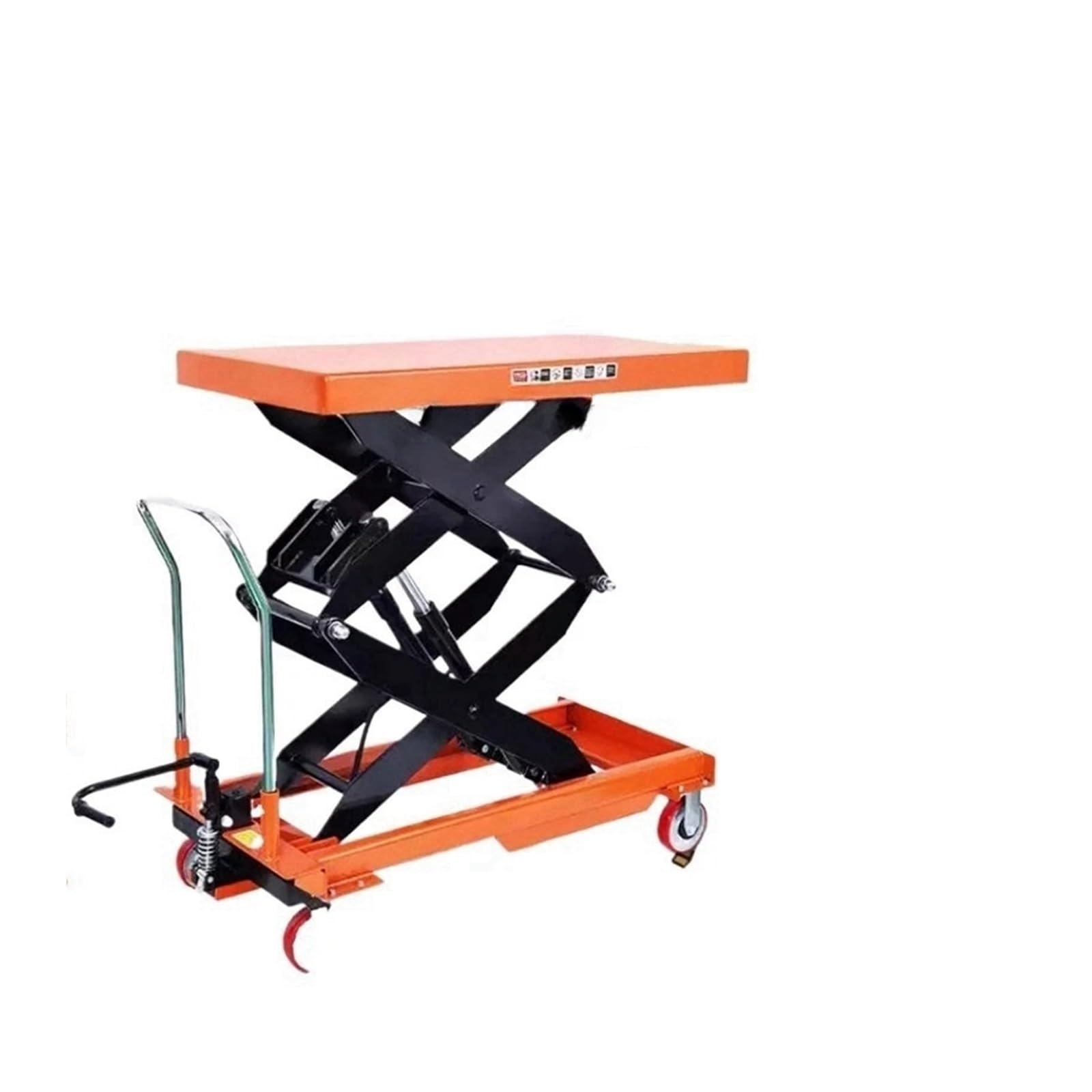 Scherenhubtisch, mobil, manuell, hydraulisch, Hubplattform, Hubwagen, Scherenhubwagen, kleine Plattform, 10,10