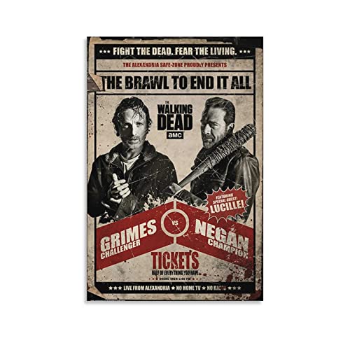 YUHINN Póster decorativo de The Walking Dead, póster de pared e impresión artística moderna para...