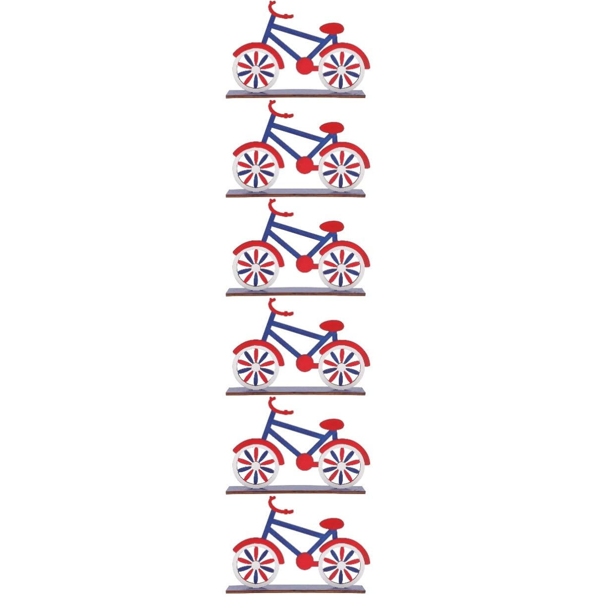 Ornements de vélo en bois pour embellir une table de salle à manger