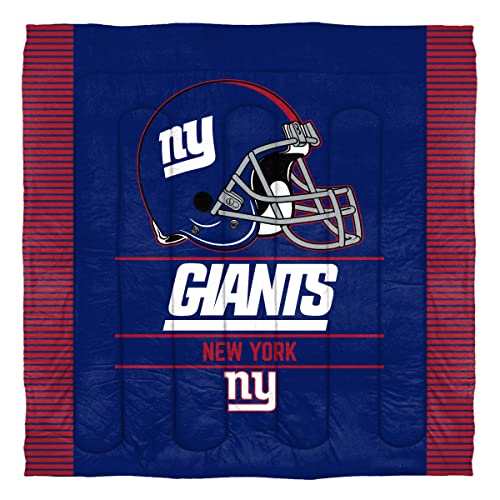 Northwest NFL New York Giants Unisex-Adult Comforter and Sham Set, Full/Queen, Draft