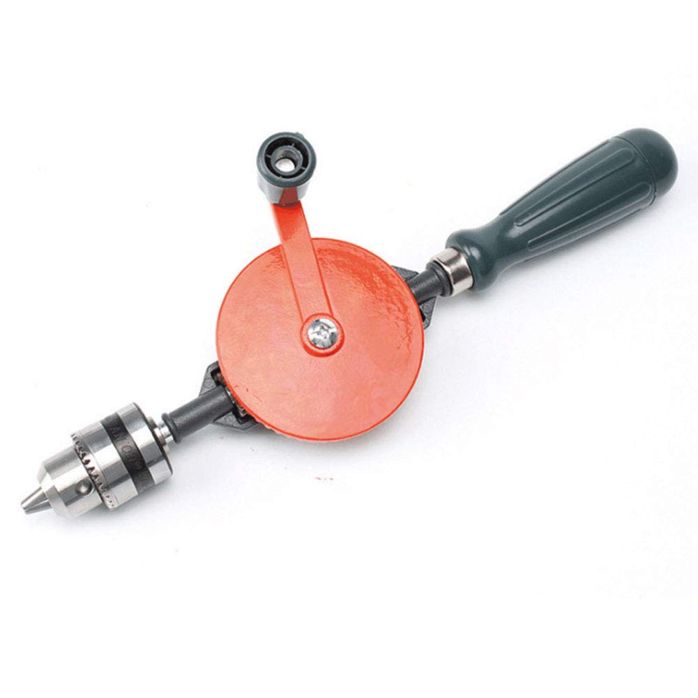Artesano Taladro de mano Herramientas de doble piñón de madera DIY 1/4" Chuck Capacidad herramienta perforadora manual, la mano segura taladro