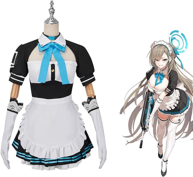 Amazon.co.jp: ブルアカ コスプレ 一之瀬アスナ メイド服 コスプレ 