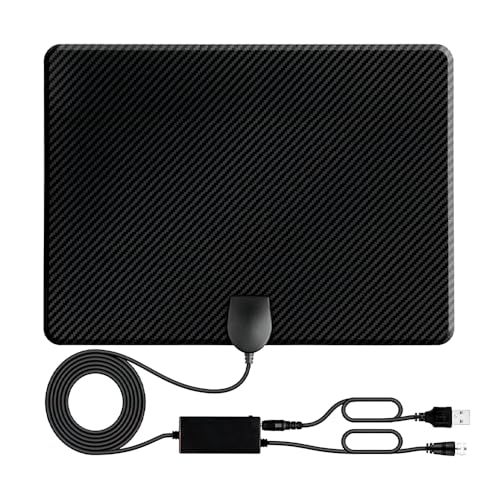 Mediawave Store - Antena digital terrestre para interiores, 1080, potencia de señal, antena Full HD, con amplificador de señal, HDTV, canales gratuitos, con cable, antena digital terrestre interna