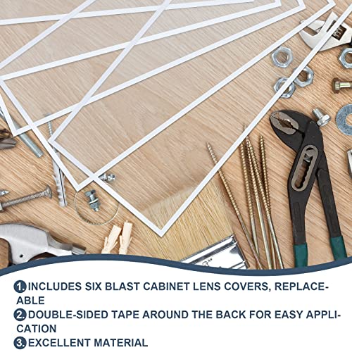 image for Fabbay 6 Pcs Abrasive Blasting Cabinet Lens Cover Polyester Film Sandb
