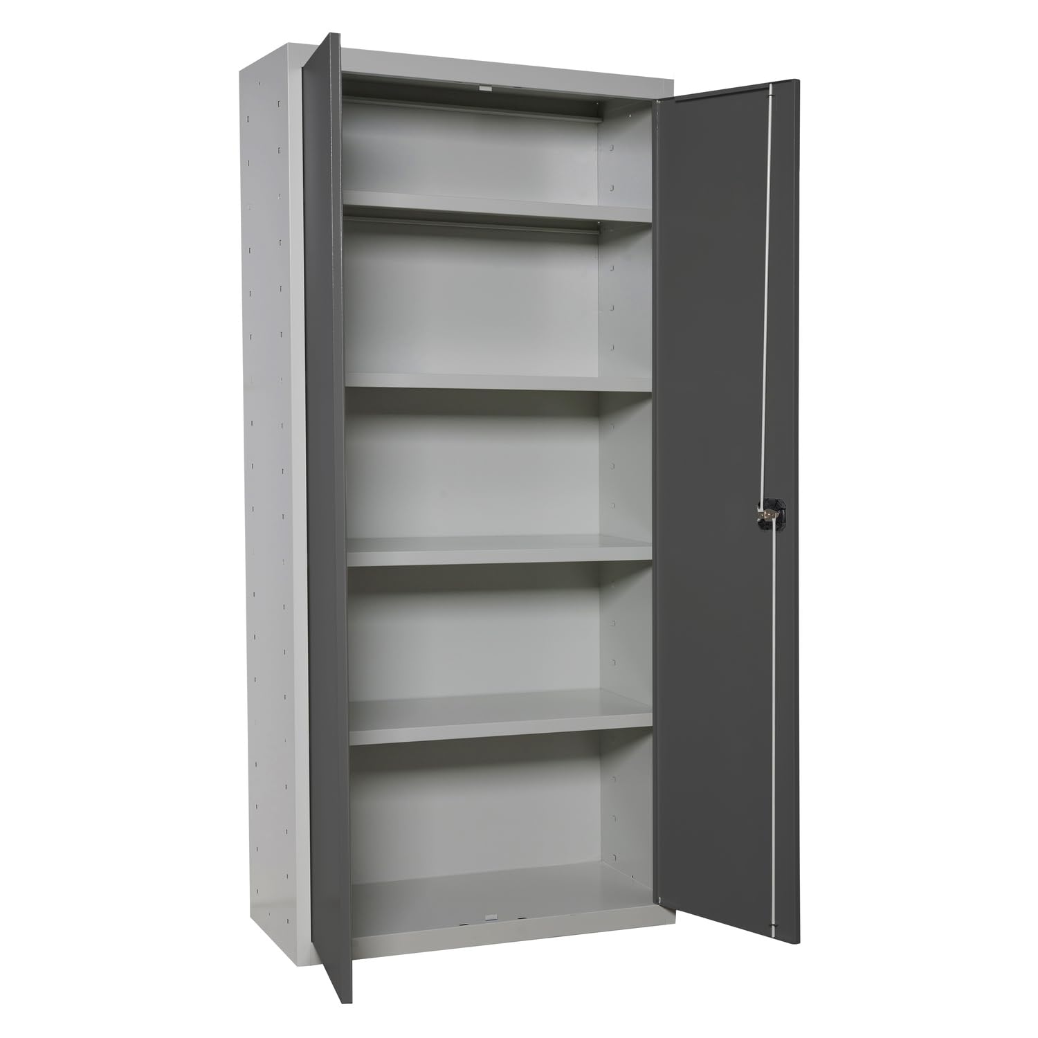 SimonRack Amario Metálico Almacenaje, Armario Multiusos, 4 Estantes, Fácil Montaje, 1800x800x400 mm, Gris/​Antracita