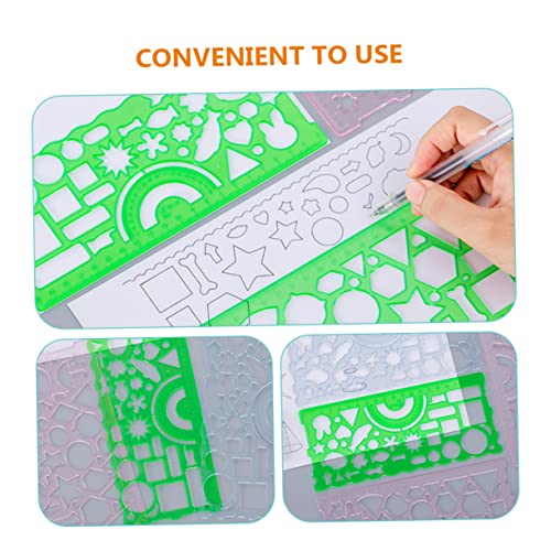 Amosfun 48 Pçs Estêncil Multifuncional Réguas De Plástico Caligrafia Clara Engenharia Desenho Ferram