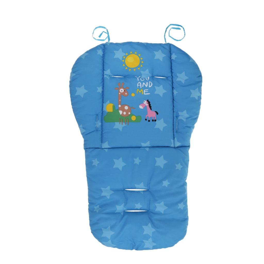 UJEAVETTE® Baby Thick Stroller Pram Pushchair Mat Seat Cushion Pad Liner Cover Blue-image-1