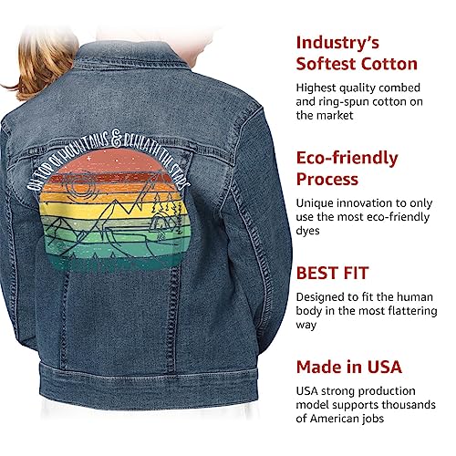 On Top Of Mountains Kids' Denim Jacket - Camper Clothing - Gift Ideas for Daughter4