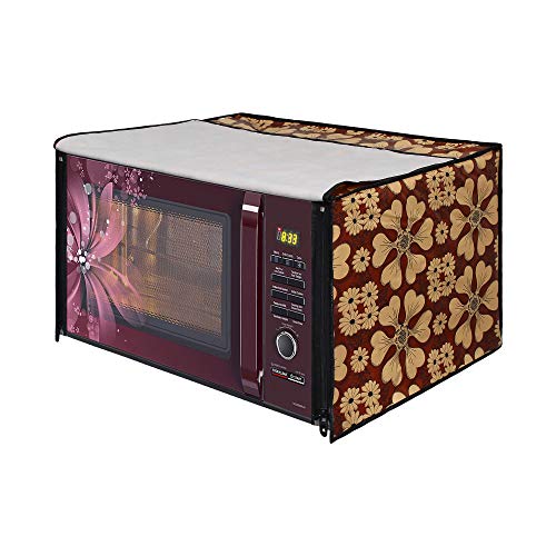 Image of DREAM KING Stylish Design & Printed Microwave Oven Cover Full Closure |waterproof & Dustproof Oven Cover Suitable for All Models - Multicolour SA62