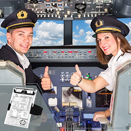 Eaasty 2 Set Pilot Kneeboard,Vfr Aviation Kneeboard,Aluminum Pilot Writing Board Notepad Clipboard with Pen Holder Knee Boards with Elastic Strap for Flying Writing Accessories Gifts - Thumbnail 6