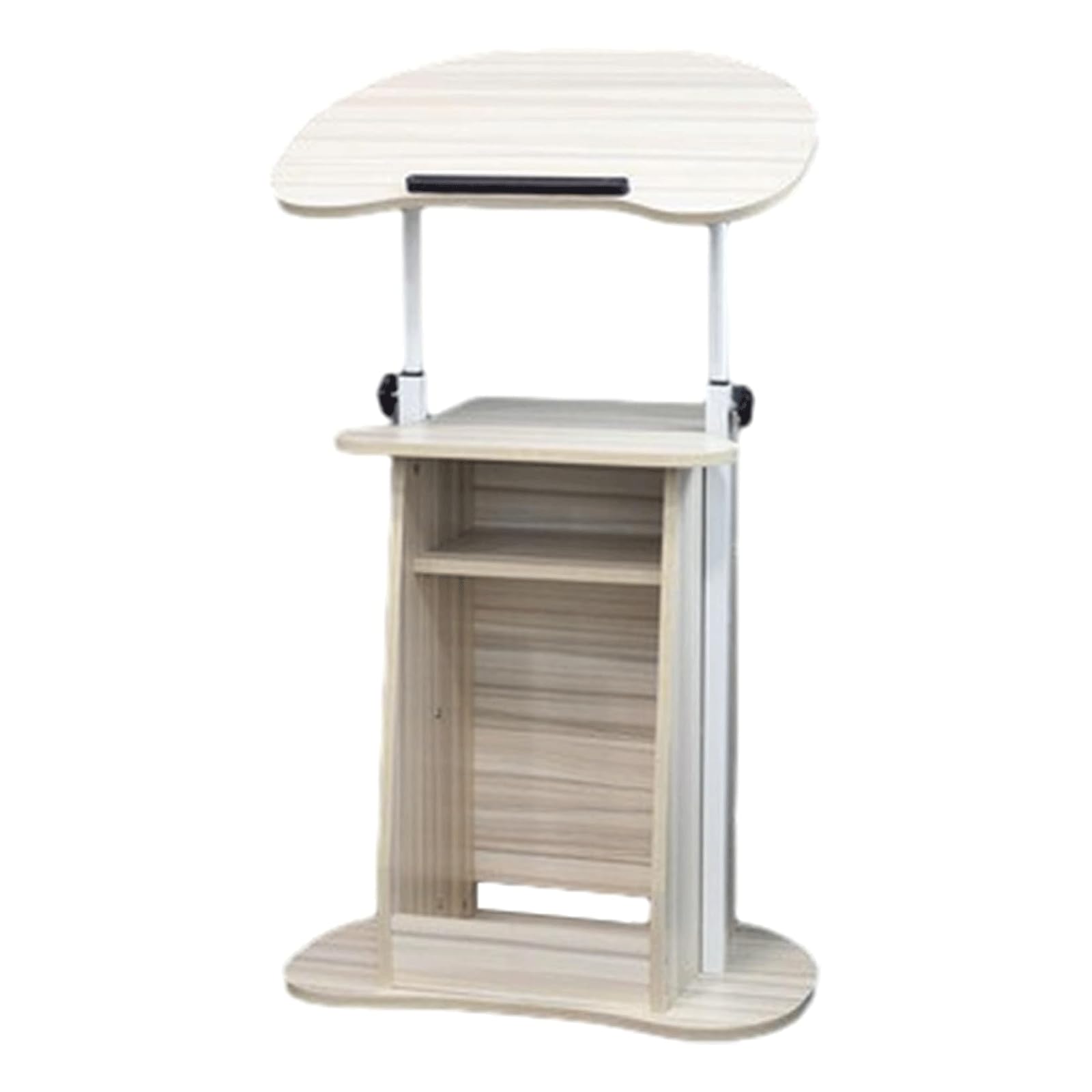 DUANHOZ Vertical Podium with 2 Storage Compartments Lecterns Adjustable Height Podium Stand Workstation Speaking Lectern (A)