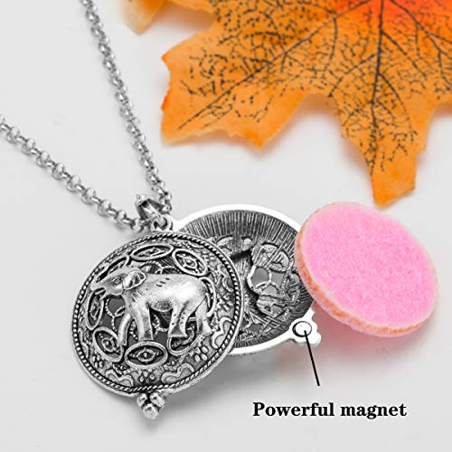 Collar difusor de aceites esenciales con diseño elefante miniatura 3