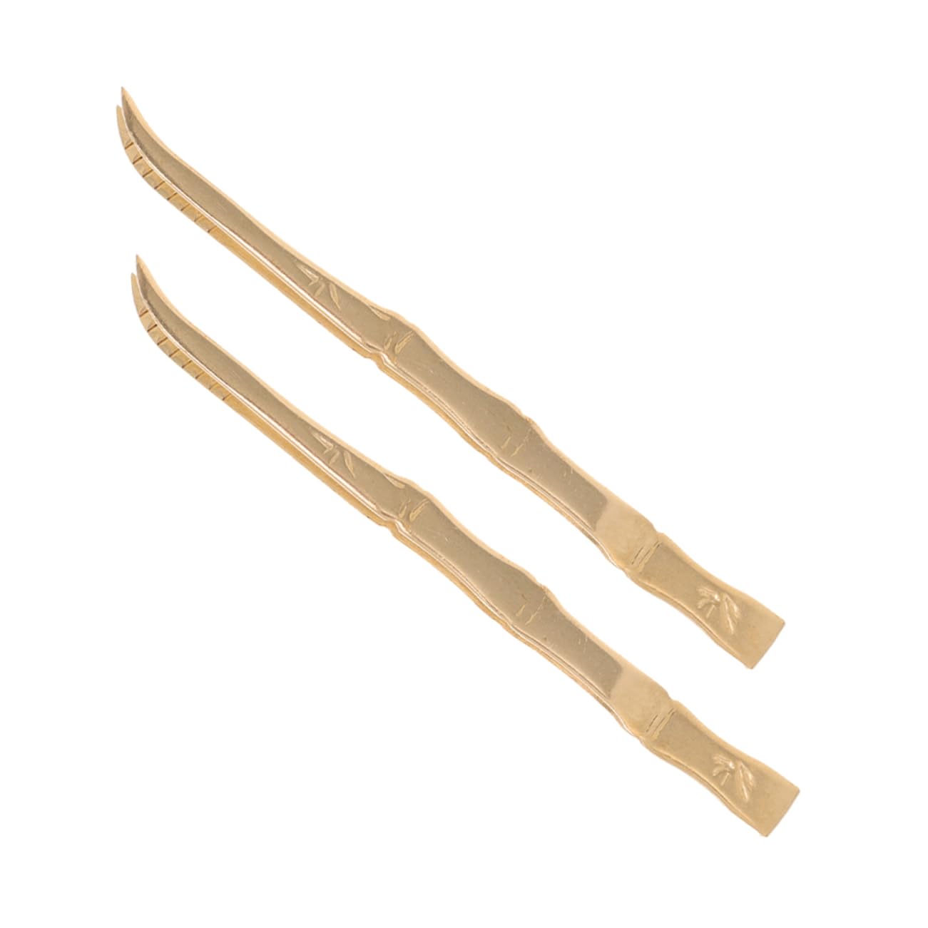 OUNONA 3 Series Pinzas para Incienso Largo Accesorio Alargado Clip Suministros para Iglesia Carbón Bronce Accesorios Aromáticos Pinzas Latón Dorado 2 Piezas x 3