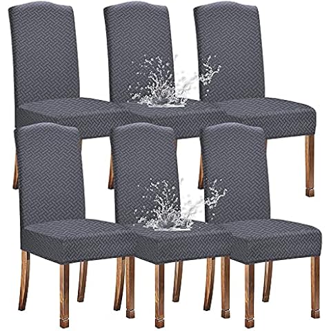 KELUINA Waterproof Dining Chair Covers Set Cover