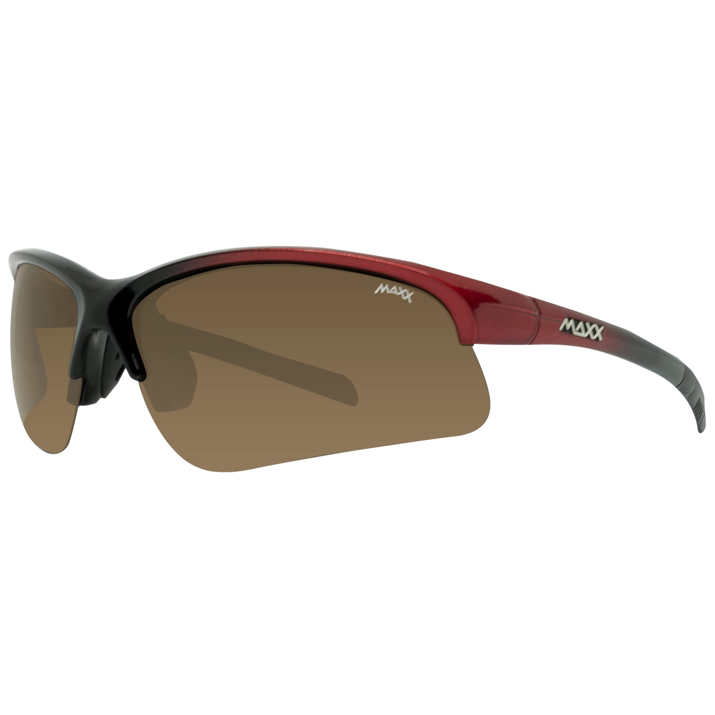 Maxx Hdmaxx Domain Polarized Sports Sunglasses Black And Red Frame