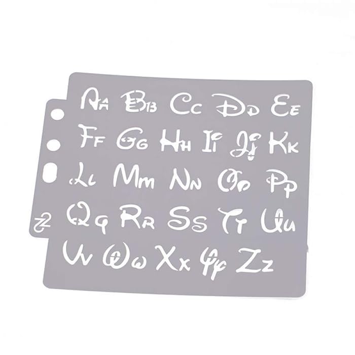 Buy Calligraphy Alphabet Stencil Template for Painting on Fabric Walls