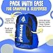 Pittman Outdoors - Kids Air Mattress - Blue Deluxe Blow up Twin Air Mattress for Kids - Inflatable Mattress Includes Electric Pump, Patch Kit & Color Matching Travel Backpack