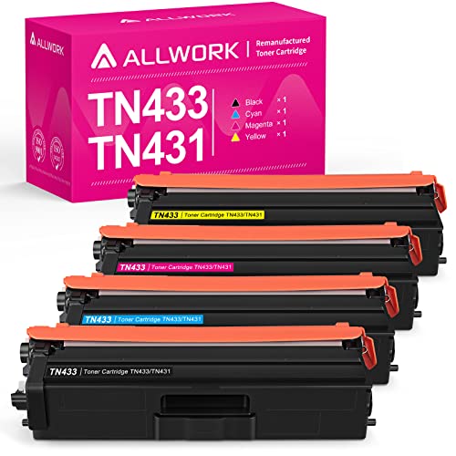 Cartucho de toner Allwork remanufaturado TN 433 para substituição para Brother TN433 TN431 TN433BK c