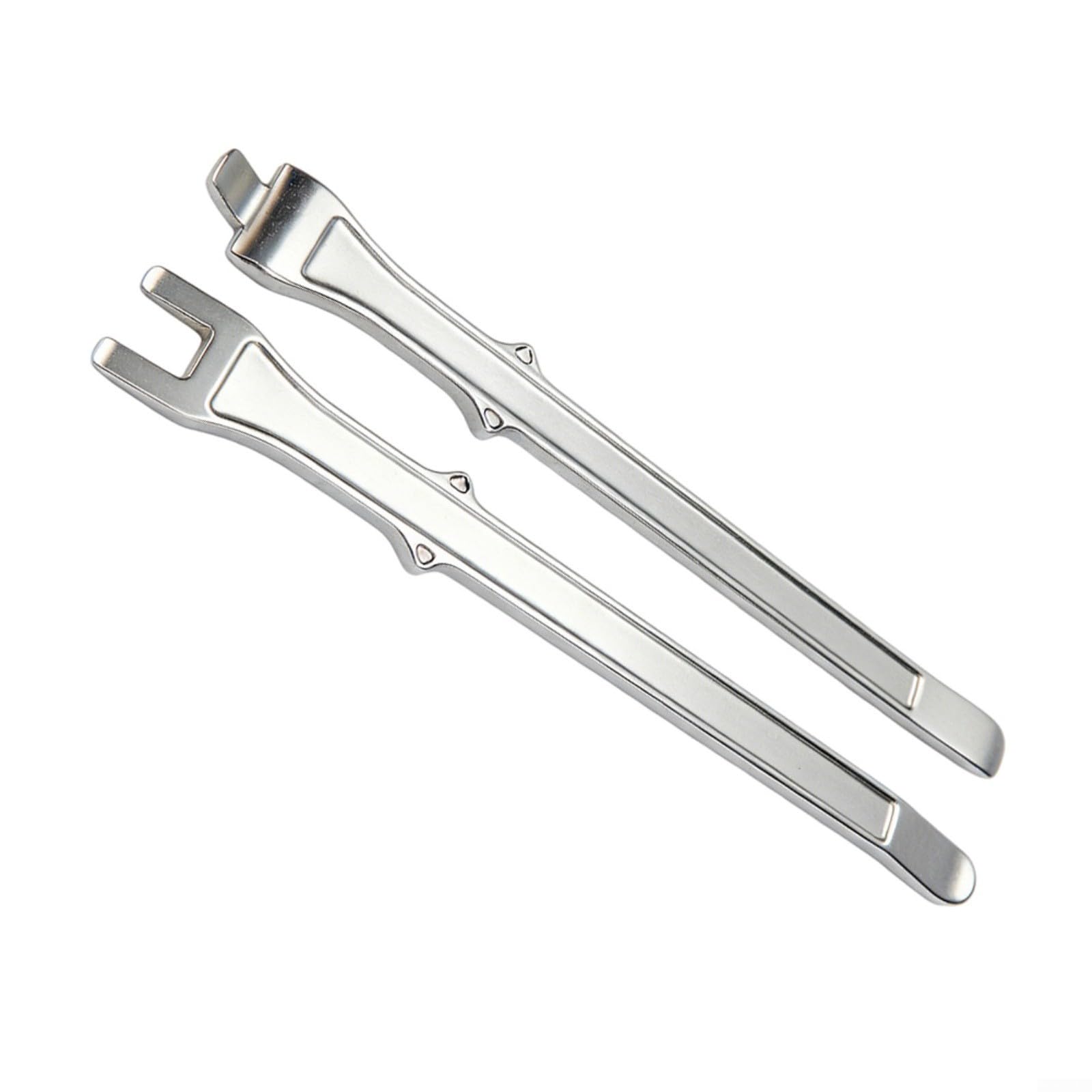 2 palancas de acero al carbono con protección de llanta para coche, moto, furgoneta, color plateado