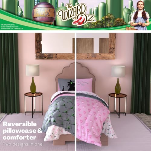 Image of Collectibles The Wizard of OZ Bedding 5 Piece Super Soft Reversible Comforter and Sheet Set with Sham, Twin, (Officially Licensed Product) By Franco