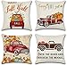 JgZATOA Kissenbezüge Kissenbezug Kissen Kissen Home Schlafzimmer Sofa Kissenbezug Auto Dekor 45 X 45 cm Set Mit 4 Orangefarbenen Buchstaben
