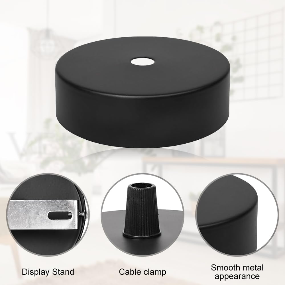 2 Rosoni Per Lampadario Soffitto - Metallo, 80x30mm, Per Applique E Plafoniere - Foto 6