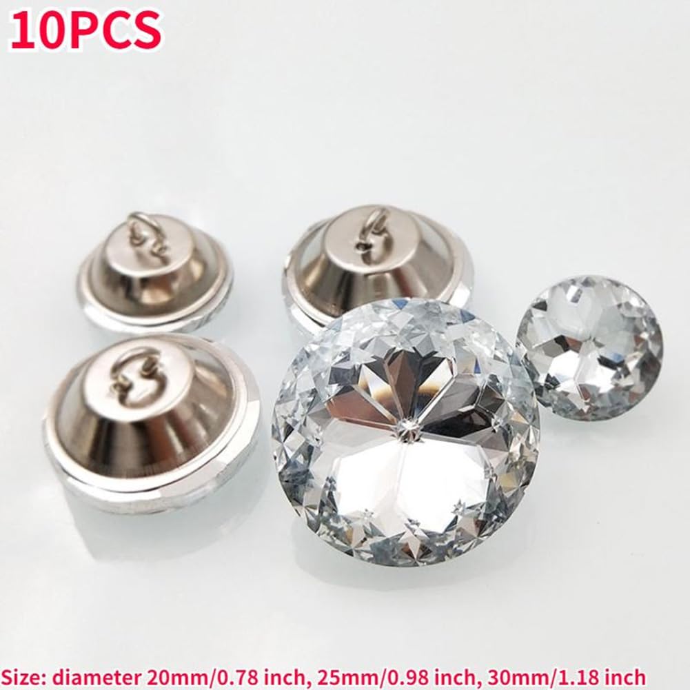 Craftisum 50 Pcs Navy Rhinestone Resin Sewing Buttons - 12.5mm (1/2") Shank Buttons For DIY & Clothing - View #4