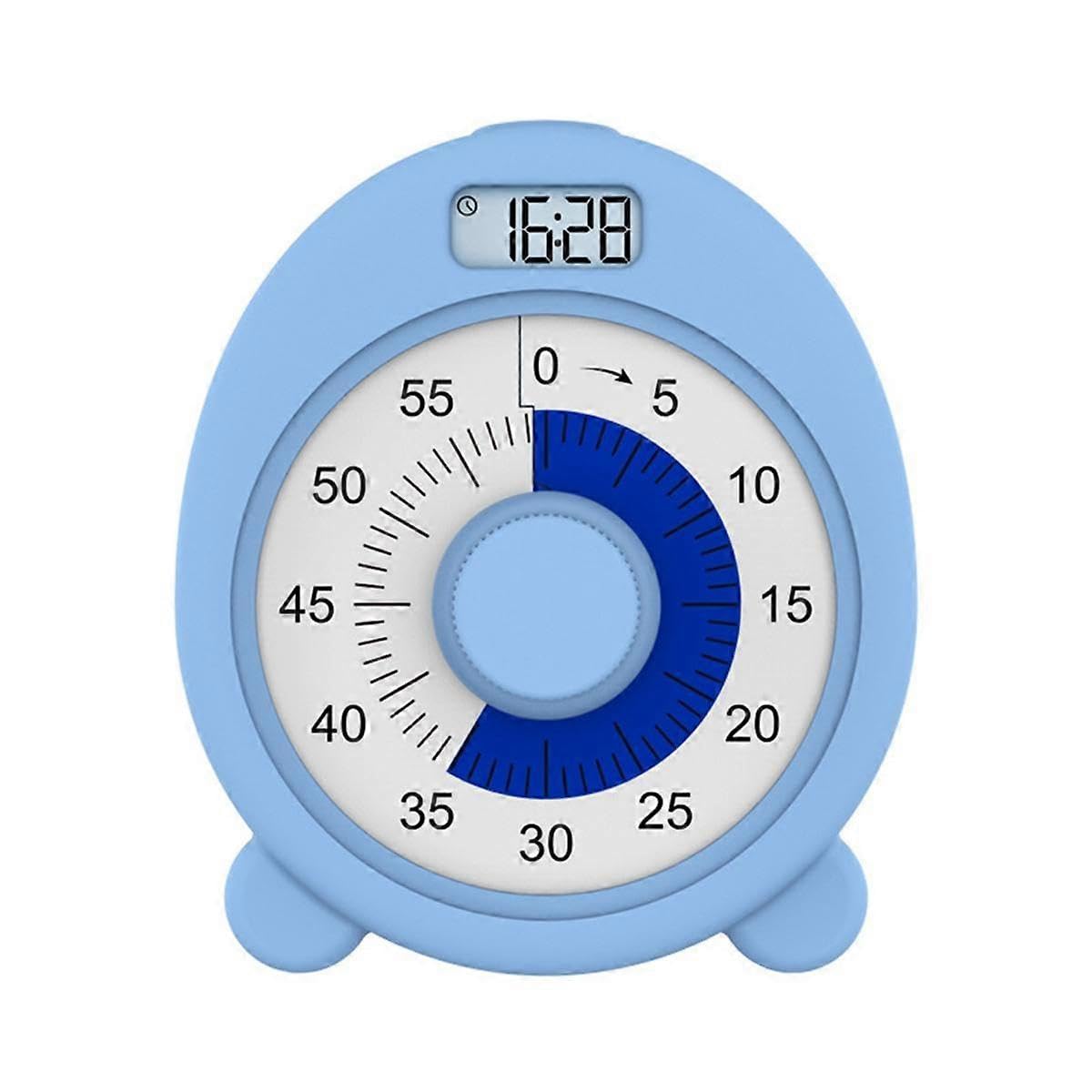 JOYHAPPST Rechargeable Visual Timer with Clock and Night Light,60 Minute Countdown Timer for Kids Adults with