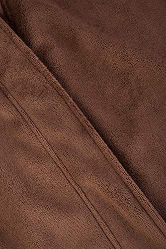 Cloud 9 Men's Plush Microfiber Spa Robe, Kimono Style Wrap, 3/4 length Sleeves, Side Pockets, Waist Belt with Bi-level Loops, Machine Washable, 52 inch length, Chocolate Brown, XL3