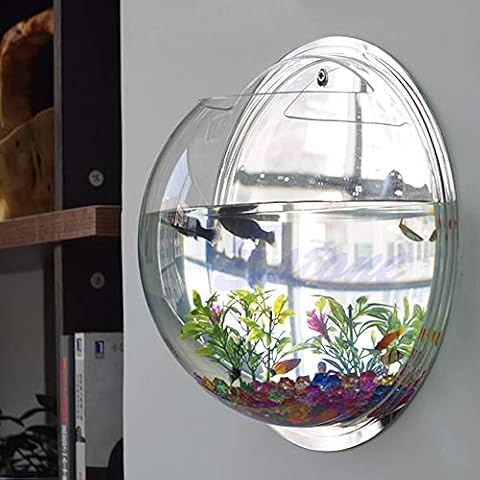 SimpleLife Pot Wall Hanging Mount Bubble Aquarium Bowl Fish Tank Aquarium Home Decoration Cover