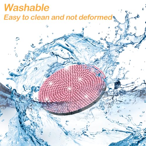 Image of Osilly Bling Car Cup Holder Coaster, 2 Pack Crystal Rhinestone Anti-Slip Insert Coasters, Universal 2.75 Inch Fashion Automotive Cup Mat, Car Interior Accessories Decor Gifts for Women (Pink)