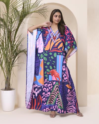 REYNOSOHOMEDECOR Kaftan Dresses for Women Plus Size Bathing Suit Cover up Caftan Maxi Beach Dresses2