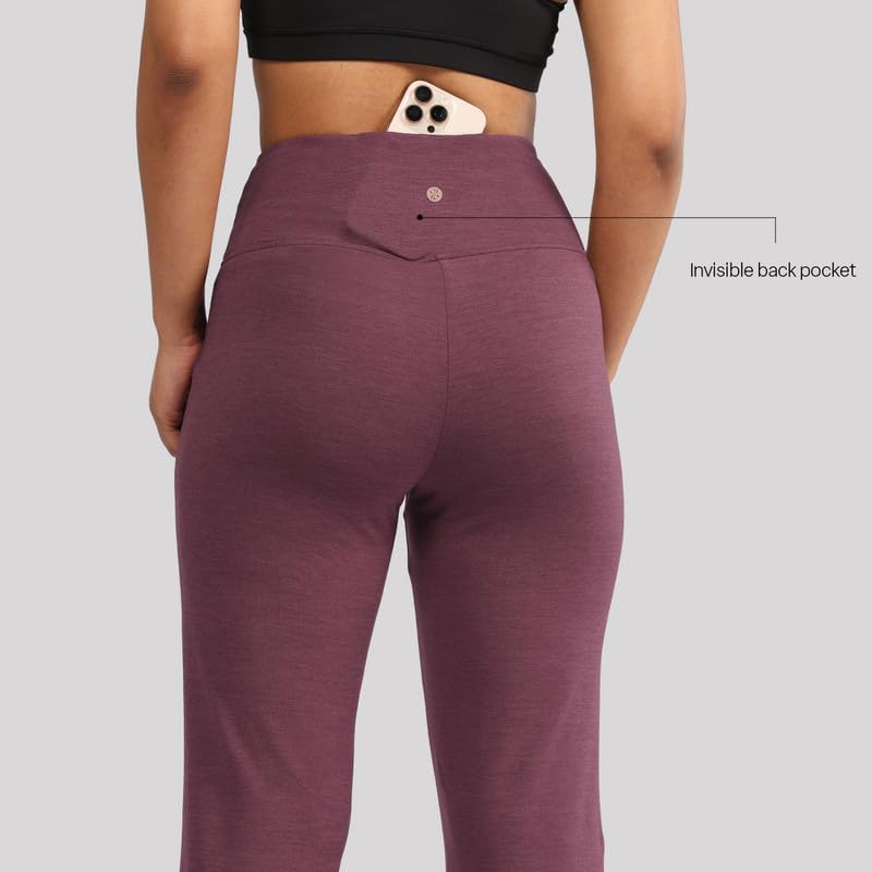 Image of BlissClub AirMelt Flare Pants - Lite | Flared Silhouette | Back Pocket| Weightless Fabric | High Rise Waistband, Tall (for Women Above 5'5)