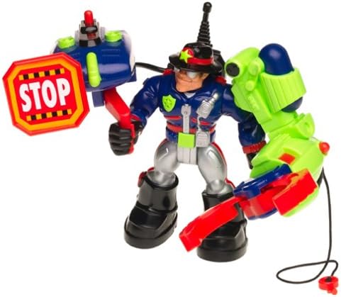 Rescue Heroes Willy Stop Police Officer Dual Tool Team with Stop Sign & Cuff Launcher
