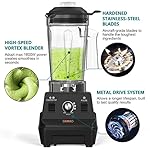 OMMO Blender 1800W, Professional High Speed Countertop Blender with Durable Stainless Steel Blades, 60oz BPA Free Blender for Shakes and Smoothies, Nuts, Ice and Fruits, Dishwasher Safe - Image 4