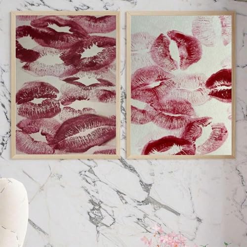 Décoration murale bisous rouges pour réveiller un mur blanc