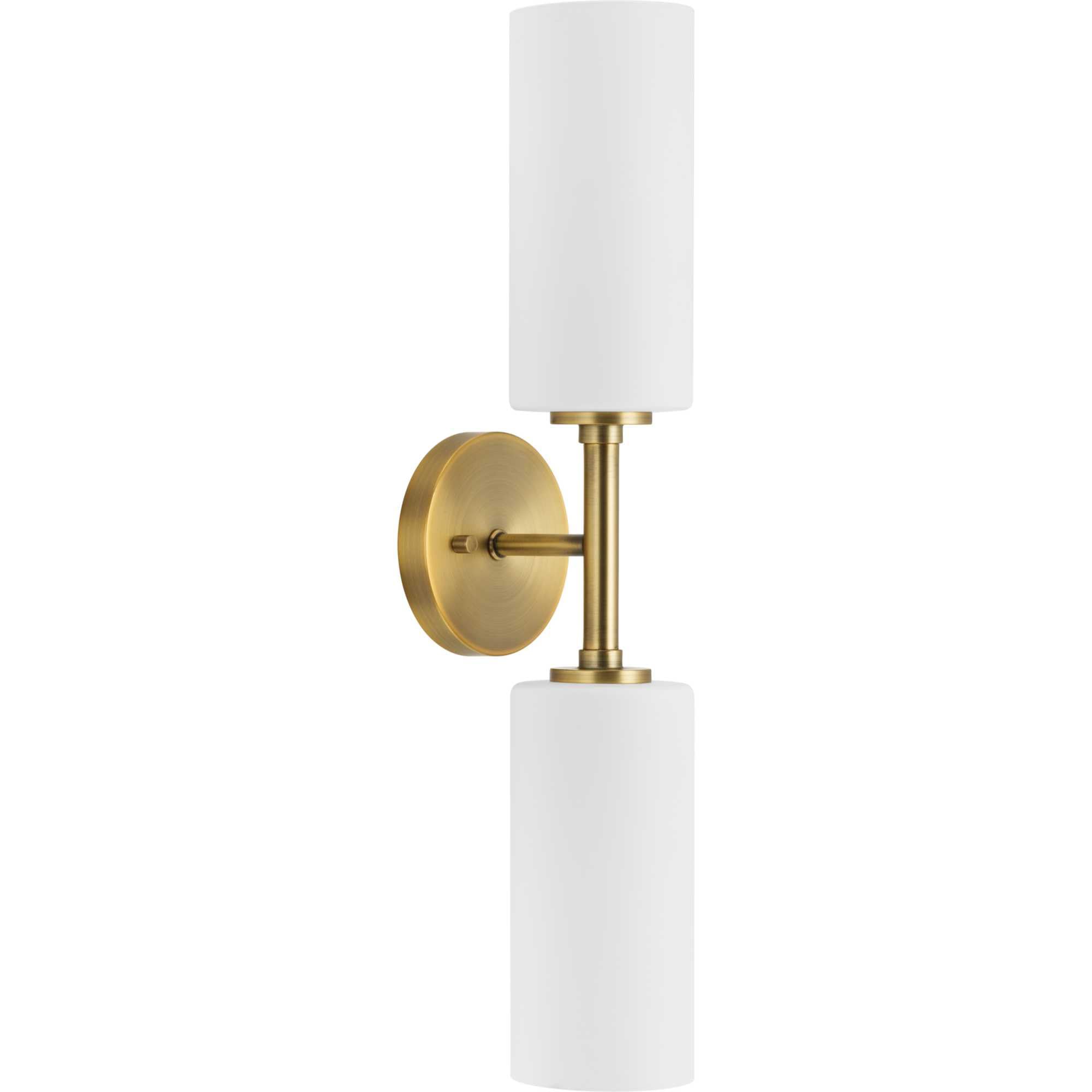 Progress Lighting Progress P710116-163 Cofield - 2 Light Wall Bracket In Contemporary Style-4.87 Inches Tall and 5.62 Inches Wide, Finish Color: Vintage Brass